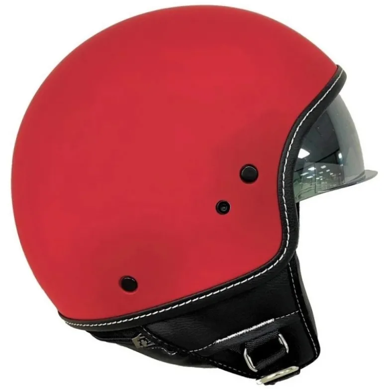 Casco Jet Motocubo 517 Beetle Rosso Opaco
