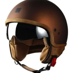 Casco Jet Motocubo 517 Beetle Tobacco