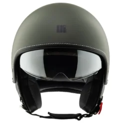 Casco Jet Motocubo 717 Beetle Verde Militare
