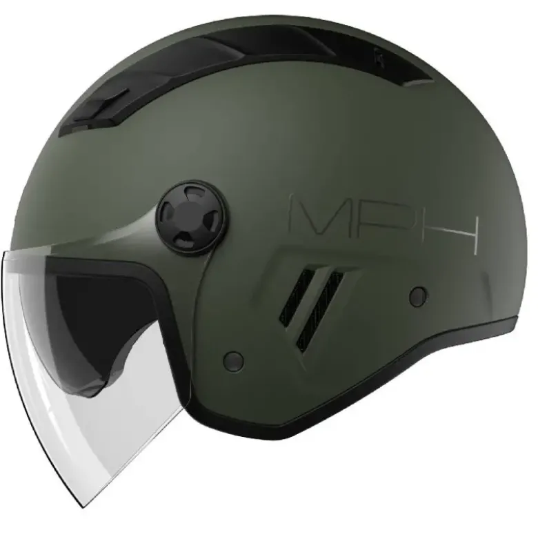Casco Jet MPH Aire Verde Militare Opaco