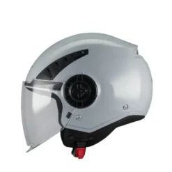 Casco Jet Mt Helmets Aeris Pure A12 Grigio Lucido