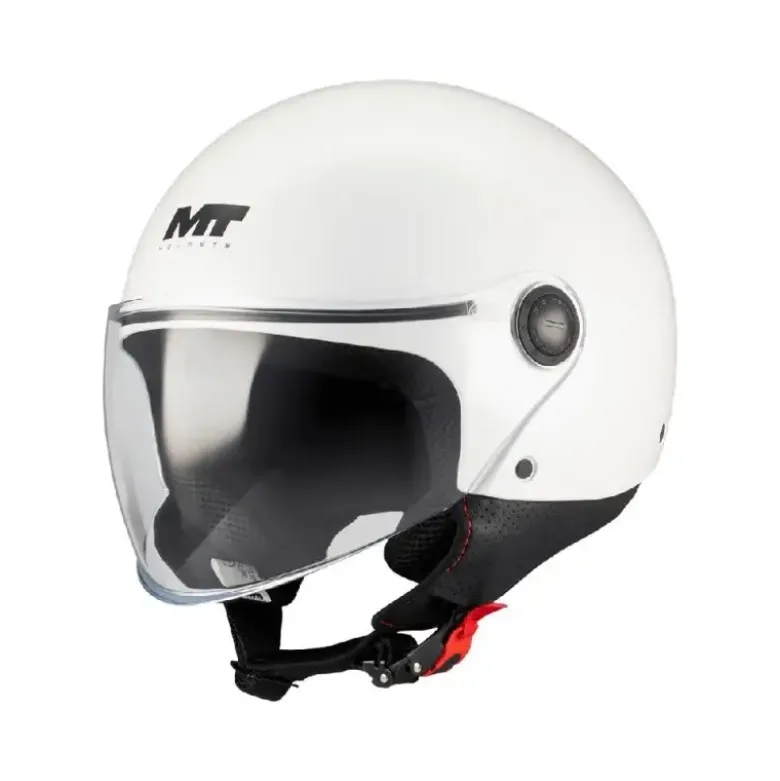 Casco Jet Mt Helmets Of501 B Street S A0 Pure Bianco Lucido