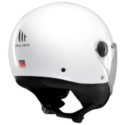 Casco Jet Mt Helmets  Of501 B Street S Solid A0 Lucido Bianco
