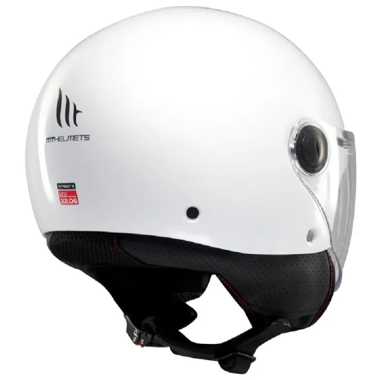 Casco Jet Mt Helmets Of501 B Street S Solid A0 Lucido Bianco