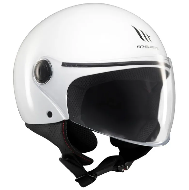 Casco Jet Mt Helmets Of501 B Street S Solid A0 Lucido Bianco