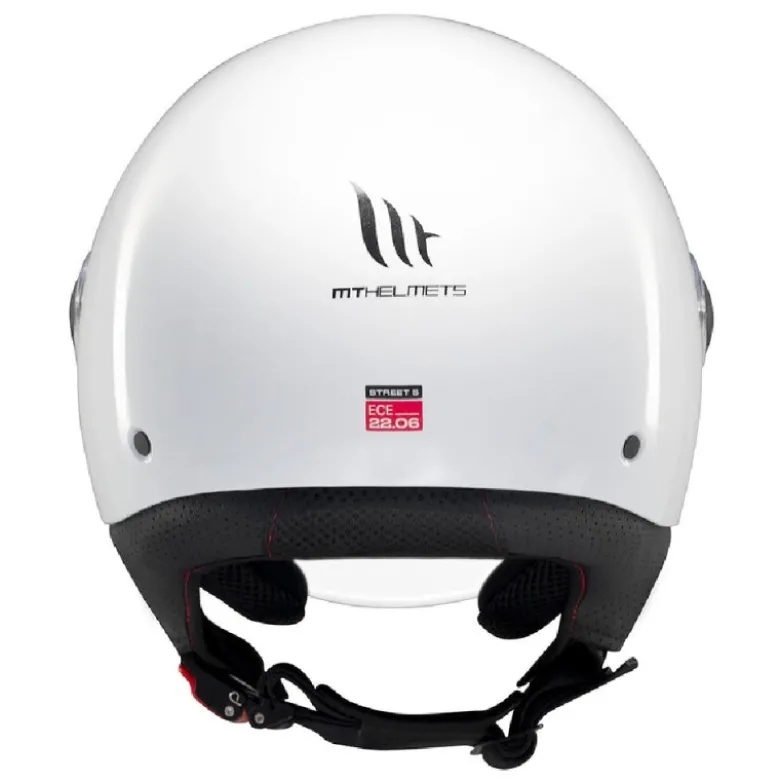 Casco Jet Mt Helmets Of501 B Street S Solid A0 Lucido Bianco