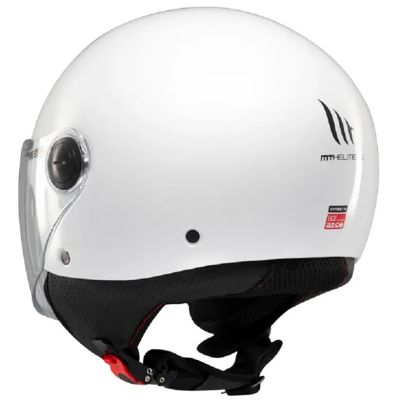 Casco Jet Mt Helmets Of501 B Street S Solid A0 Lucido Bianco