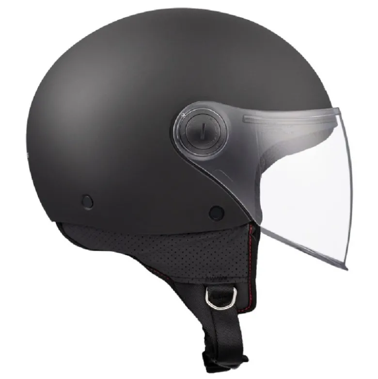 Casco Jet Mt Helmets Of501 B Street S Solid A1 Opaco Nero