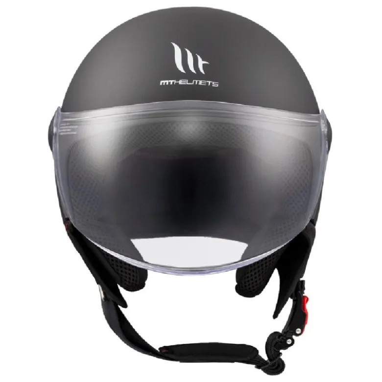 Casco Jet Mt Helmets Of501 B Street S Solid A1 Opaco Nero