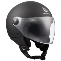 Casco Jet Mt Helmets Of501 B Street S Solid A1 Opaco Nero