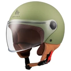 Casco Jet Mt Helmets Of501 B Street S Solid A6 Opaco Verde