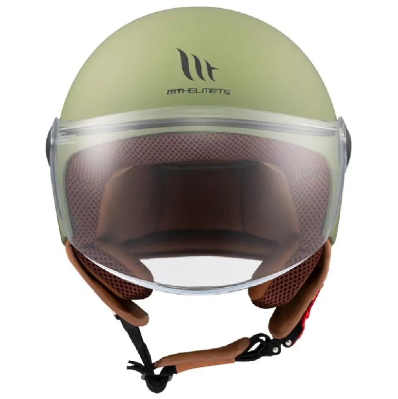 Casco Jet Mt Helmets Of501 B Street S Solid A6 Opaco Verde