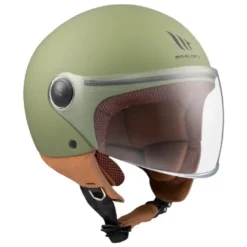 Casco Jet Mt Helmets Of501 B Street S Solid A6 Opaco Verde