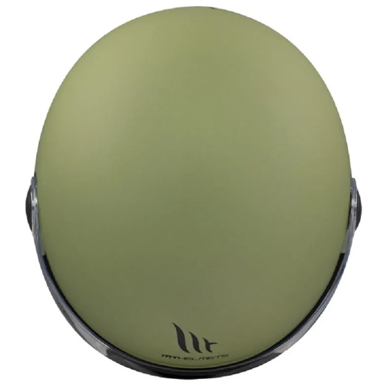 Casco Jet Mt Helmets Of501 B Street S Solid A6 Opaco Verde
