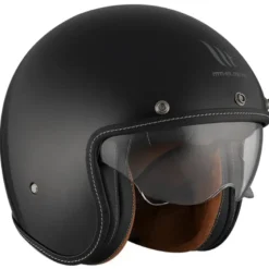 Casco Jet Mt Helmets Of507Sv B Lemans 2 A1 Sv S Solid Nero Lucido
