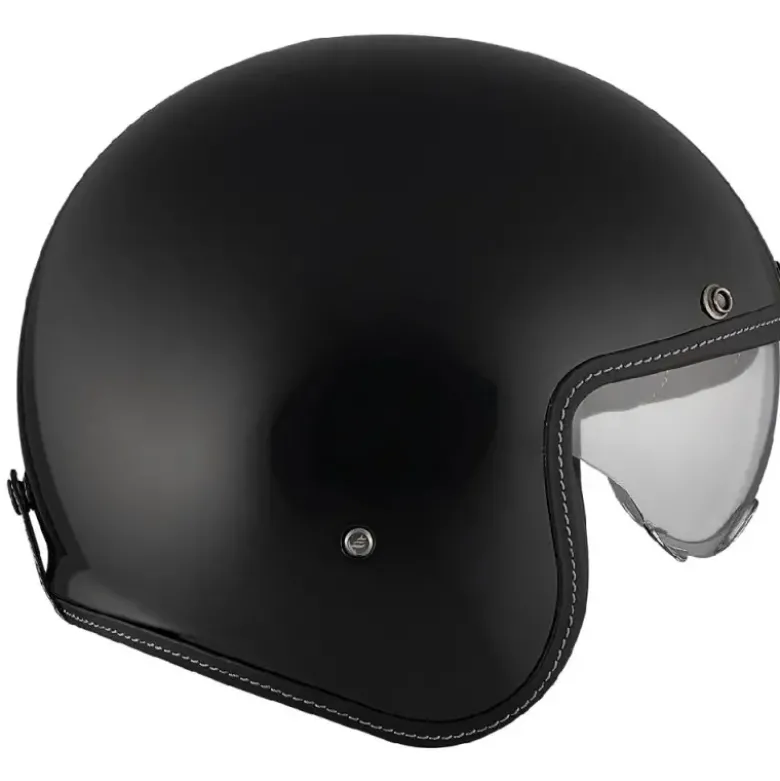 Casco Jet Mt Helmets Of507Sv B Lemans 2 A1 Sv S Solid Nero Lucido