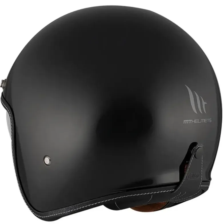 Casco Jet Mt Helmets Of507Sv B Lemans 2 A1 Sv S Solid Nero Lucido