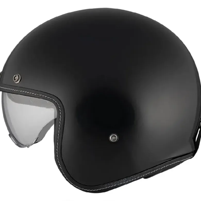 Casco Jet Mt Helmets Of507Sv B Lemans 2 A1 Sv S Solid Nero Lucido
