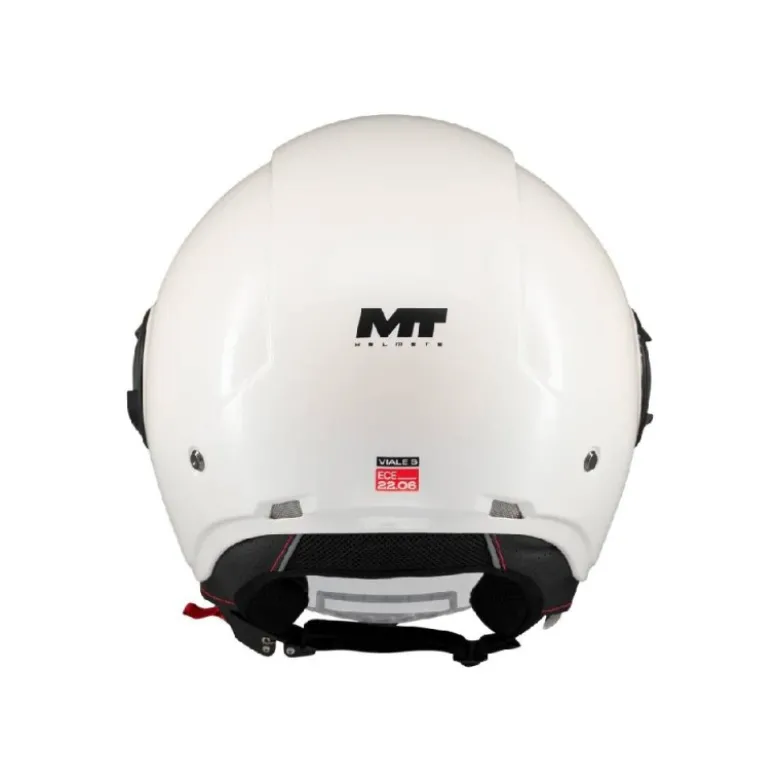 Casco Jet Mt Helmets Of502Sv B Viale A0 Sv S Pure Bianco Lucido