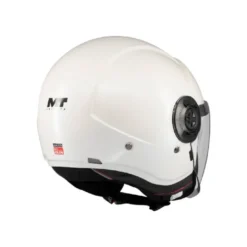 Casco Jet Mt Helmets Of502Sv B Viale A0 Sv S Pure Bianco Lucido