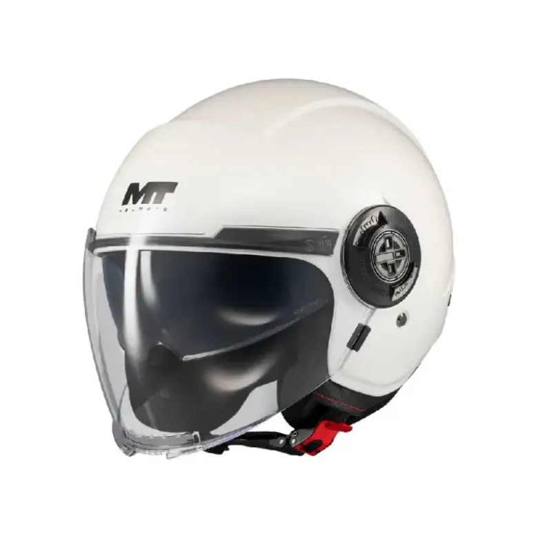 Casco Jet Mt Helmets Of502Sv B Viale A0 Sv S Pure Bianco Lucido
