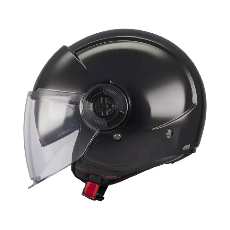 Casco Jet Mt Helmets Of502Sv B Viale A1 Sv S Pure Nero Lucido