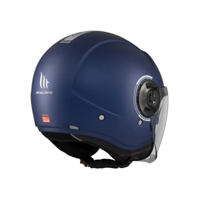 Casco Jet Mt Helmets Of502Sv B Viale A7 Sv S Solid Opaco Blu Opaco