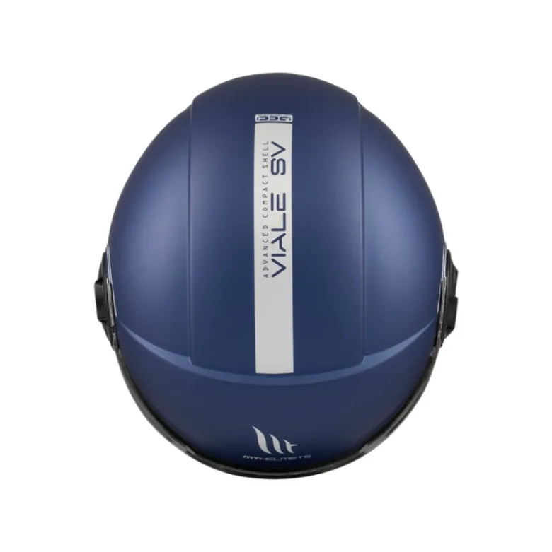 Casco Jet Mt Helmets Of502Sv B Viale A7 Sv S Solid Opaco Blu Opaco