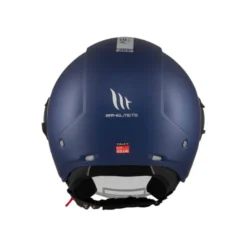 Casco Jet Mt Helmets Of502Sv B Viale A7 Sv S Solid Opaco Blu Opaco