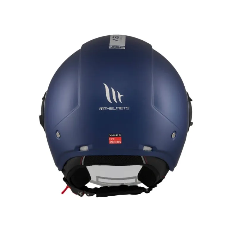 Casco Jet Mt Helmets Of502Sv B Viale A7 Sv S Solid Opaco Blu Opaco