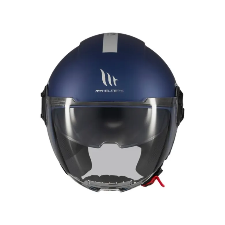 Casco Jet Mt Helmets Of502Sv B Viale A7 Sv S Solid Opaco Blu Opaco