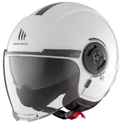 Casco Jet Mt Helmets Of502Sv B Viale Sv S A0 Solid Lucido Bianco