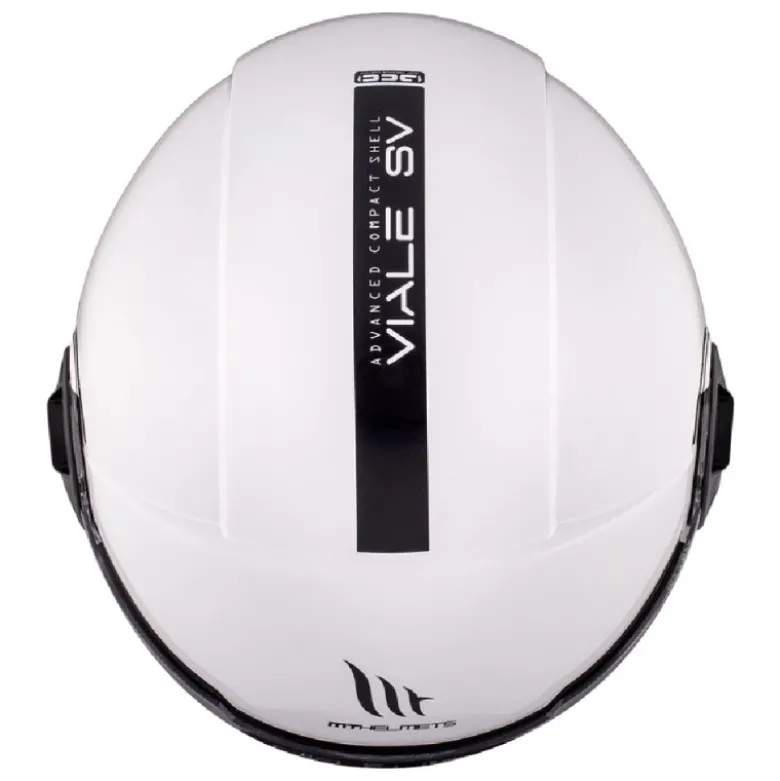 Casco Jet Mt Helmets Of502Sv B Viale Sv S A0 Solid Lucido Bianco