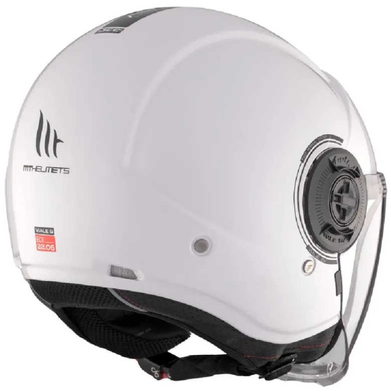 Casco Jet Mt Helmets Of502Sv B Viale Sv S A0 Solid Lucido Bianco