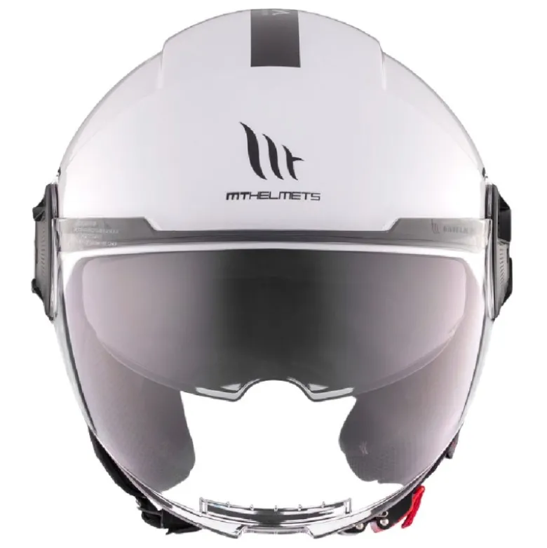 Casco Jet Mt Helmets Of502Sv B Viale Sv S A0 Solid Lucido Bianco