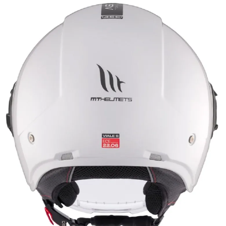 Casco Jet Mt Helmets Of502Sv B Viale Sv S A0 Solid Lucido Bianco