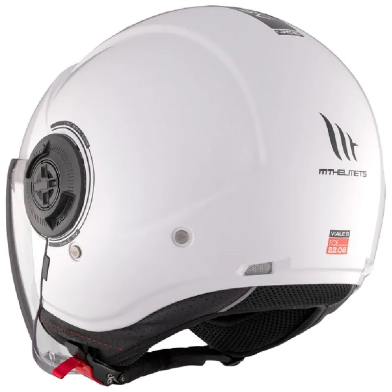 Casco Jet Mt Helmets Of502Sv B Viale Sv S A0 Solid Lucido Bianco