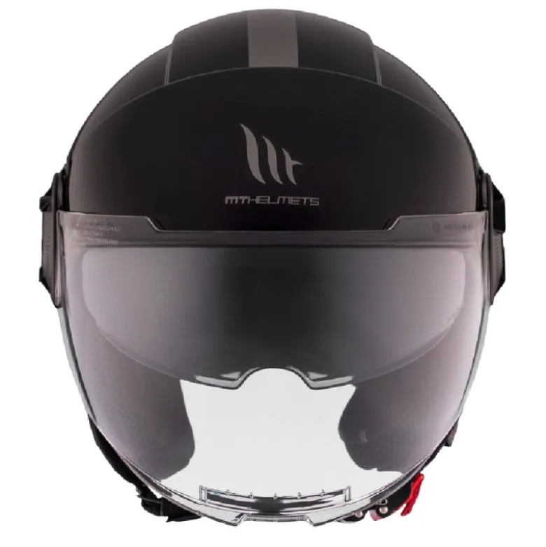 Casco Jet Mt Helmets Of502Sv B Viale Sv S A1 Solid Lucido Nero