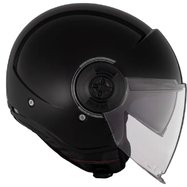 Casco Jet Mt Helmets Of502Sv B Viale Sv S A1 Solid Lucido Nero