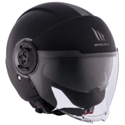 Casco Jet Mt Helmets Of502Sv B Viale Sv S A1 Solid Opaco Nero Opaco