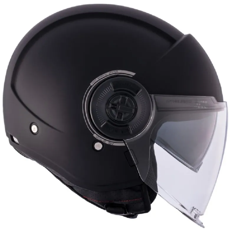Casco Jet Mt Helmets Of502Sv B Viale Sv S A1 Solid Opaco Nero Opaco