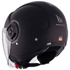 Casco Jet Mt Helmets Of502Sv B Viale Sv S A1 Solid Opaco Nero Opaco