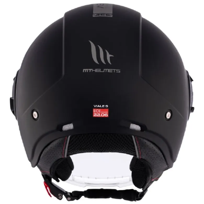 Casco Jet Mt Helmets Of502Sv B Viale Sv S A1 Solid Opaco Nero Opaco