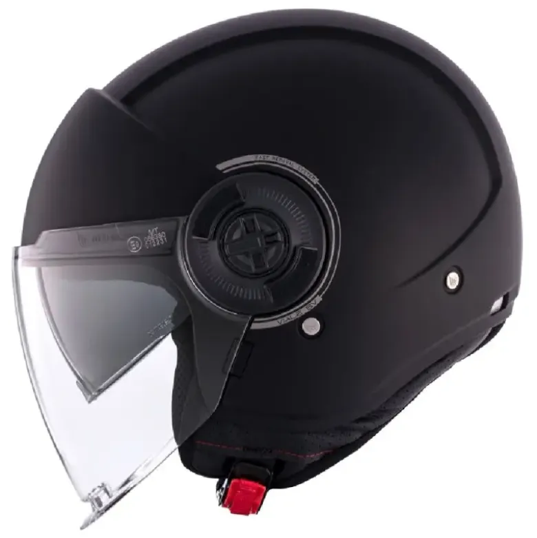 Casco Jet Mt Helmets Of502Sv B Viale Sv S A1 Solid Opaco Nero Opaco