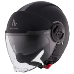 Casco Jet Mt Helmets Of502Sv B Viale Sv S A1 Solid Opaco Nero Opaco