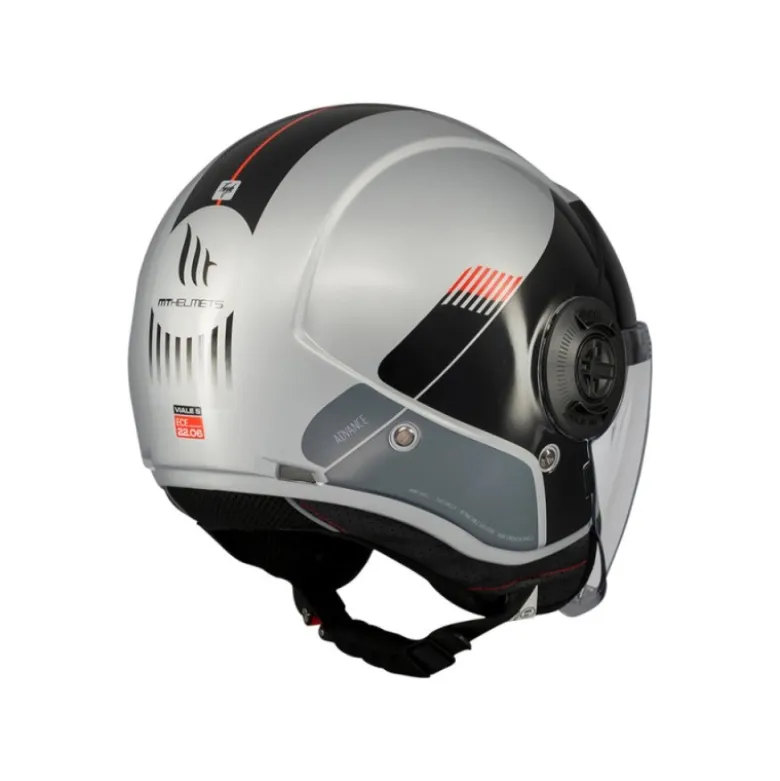 Casco Jet Mt Helmets Of502Sv B Viale Sv S C41 Advance Lucido