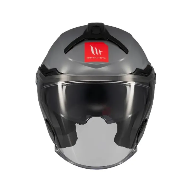 Casco Jet Mt Helmets Of515Sv Cosmo A2 Sv Solid Lucido Grigio