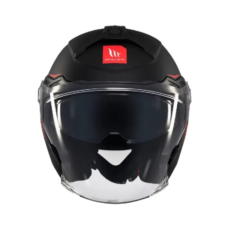 Casco Jet Mt Helmets Of515Sv Cosmo A1 Sv Solid Opaco Nero