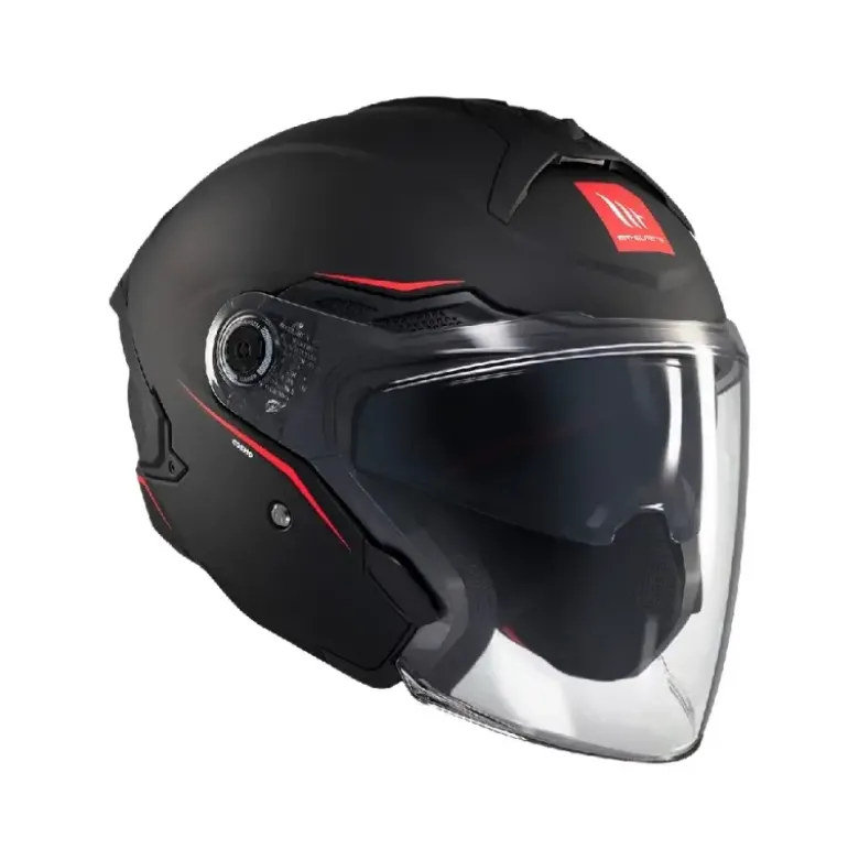 Casco Jet Mt Helmets Of515Sv Cosmo A1 Sv Solid Opaco Nero