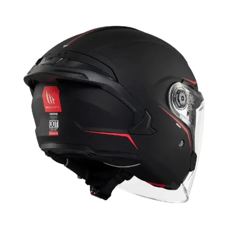 Casco Jet Mt Helmets Of515Sv Cosmo A1 Sv Solid Opaco Nero